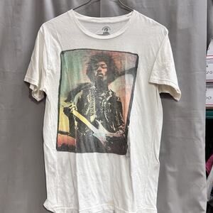 Hendrix Jimi Hendrix "Room Full of Mirrors" white graphic t-shirt Size L BR2243